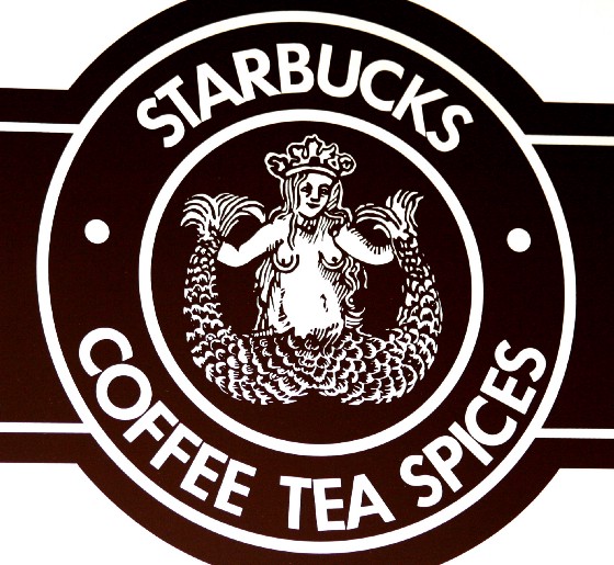 the 2008 black Starbucks logo to celebrate its 40th anniversary