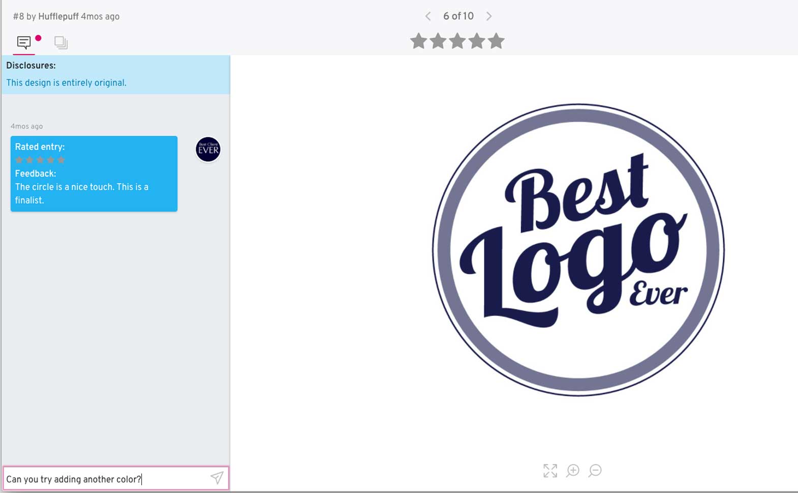 Entry Zoom with Comment