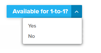 button for setting availability for 1-to-1 projects