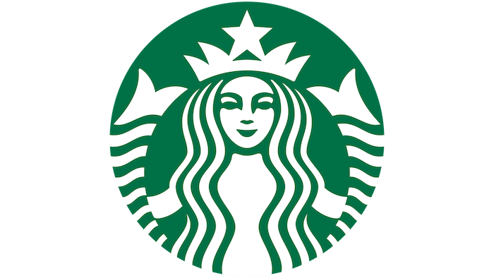 the current Starbucks logo without the texts, stars, and circular lines