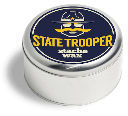 package graphics design for State Trooper Stache Wax by badaboom