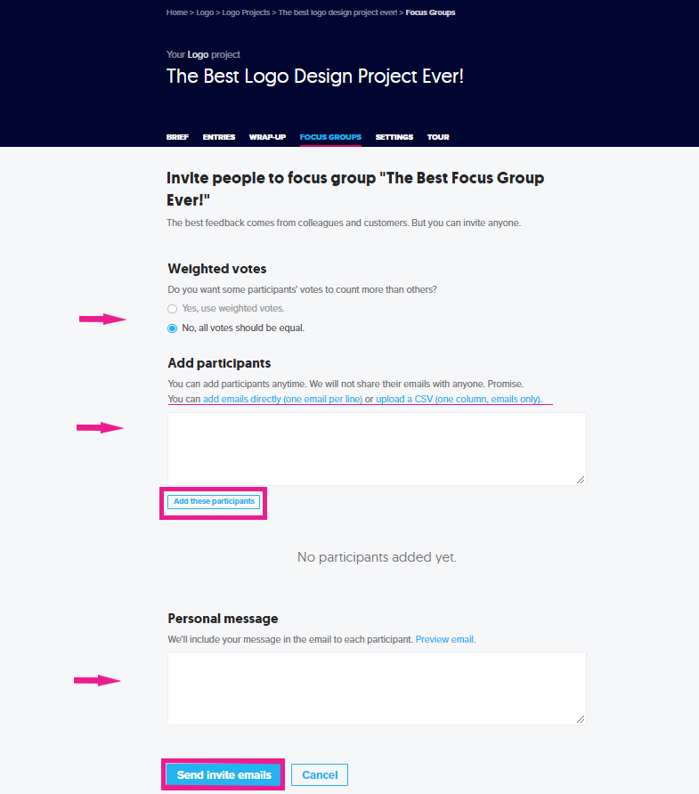 Using the Invite Tool