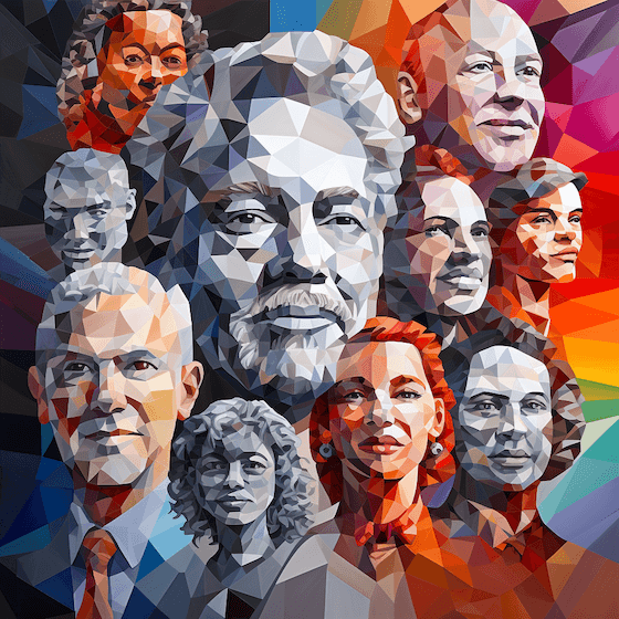 illustration of different types of leaders