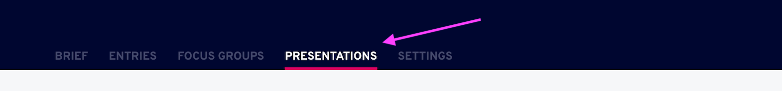 presentation tab dashboard