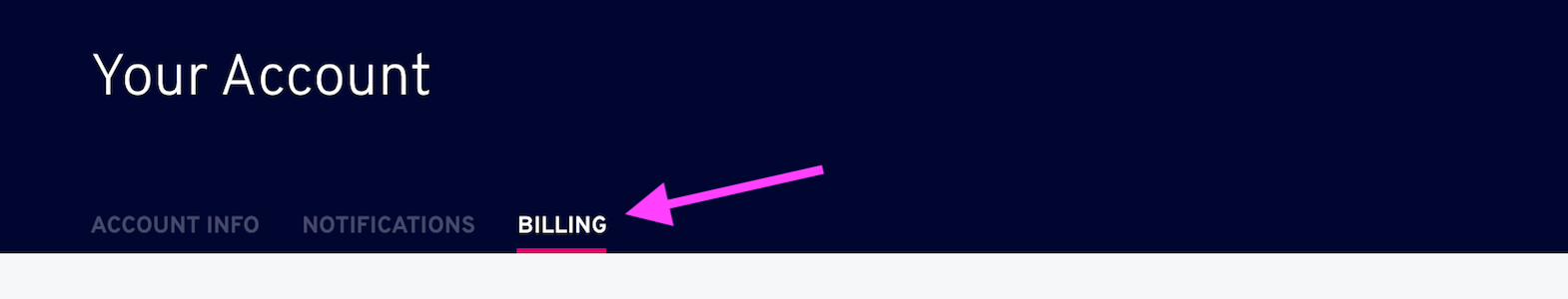 profile dashboard - billing