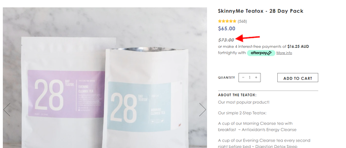 example of higher price and savings