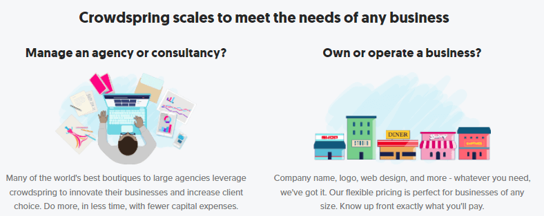 Crowdspring scales to meet the needs of any business