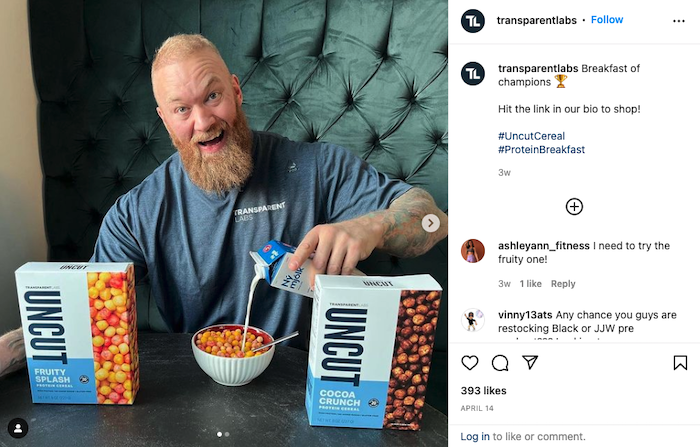 Transparent Labs - Instagram