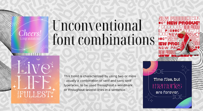 unconventional font combinations graphic design trend