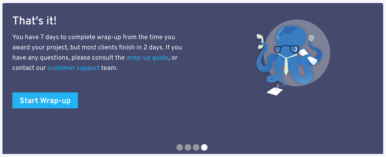 naming wrap-up client tour end